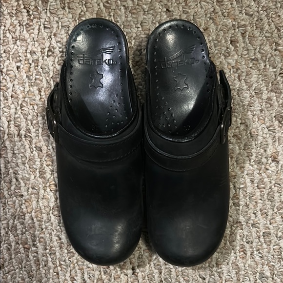 Dansko Black Leather Clogs - Picture 2 of 5